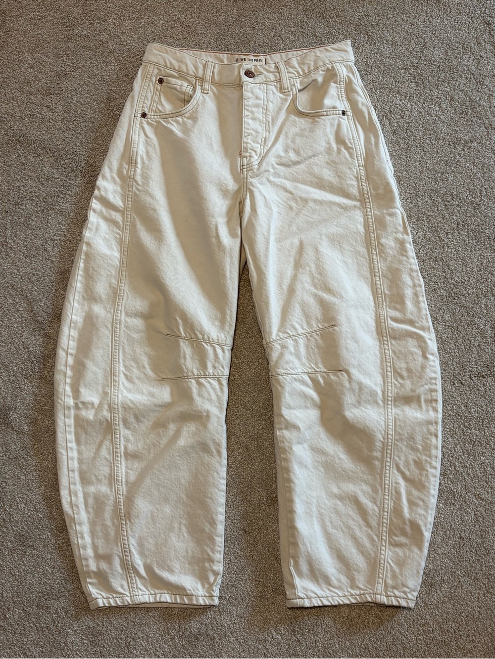Free People We The Free Good Luck Mid Rise Barrel Jeans
